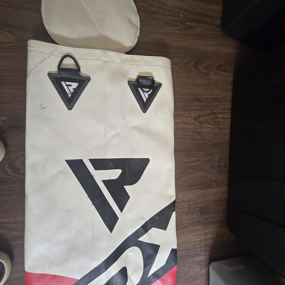 White and Red Sports Bag